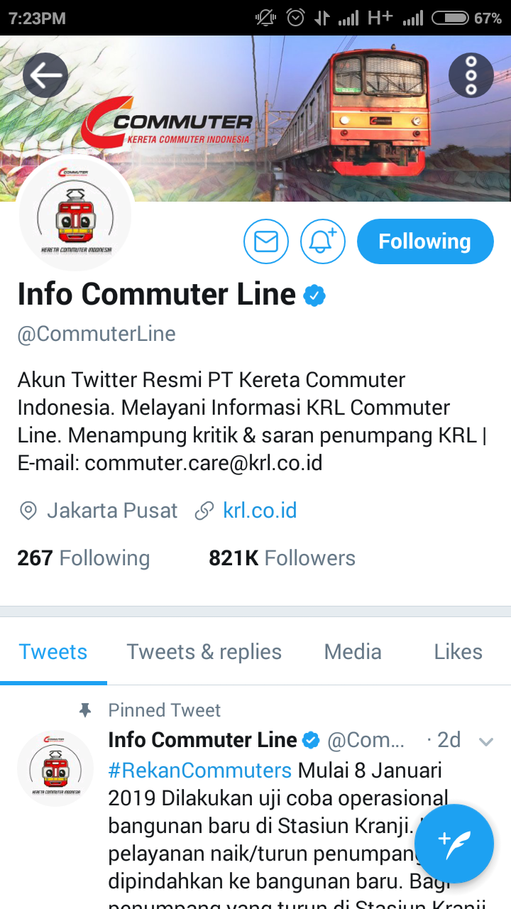 Review KRL Access Apps commuter line twitter