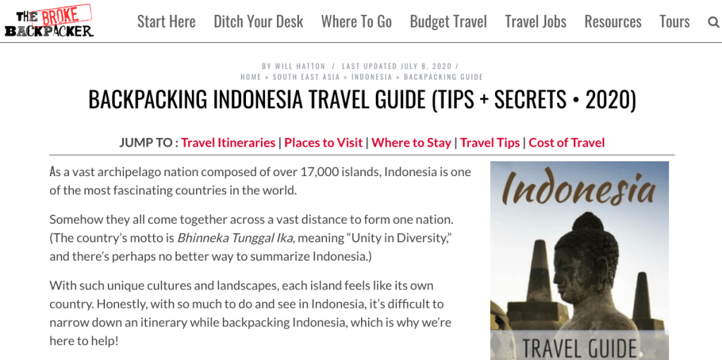 www.thebrokebackpacker.com/indonesia Backpacker Tips in Indonesia 