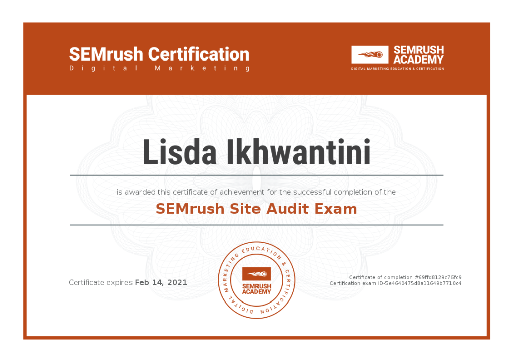site audit semrush Lisda