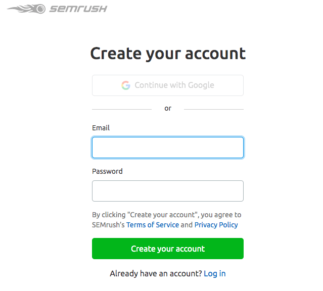 cara menggunakan SEMrush gratis