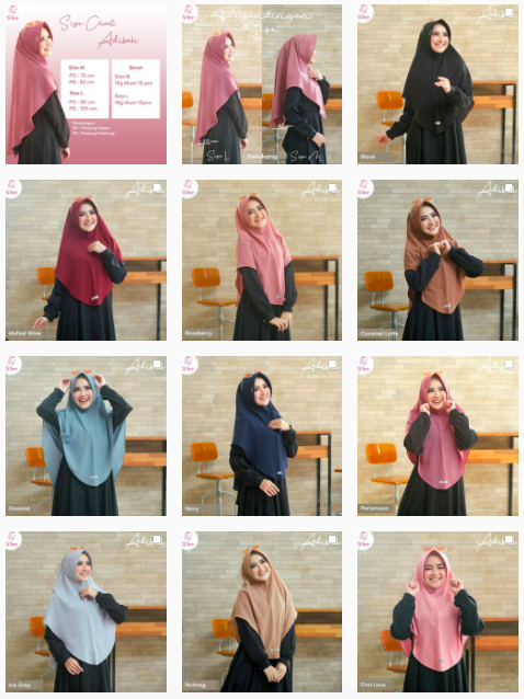 warna jilbab bergo yang bagus