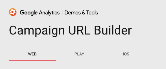 Google campaign URL Builder